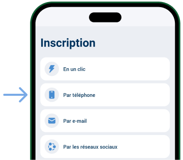 Choisir l’option “Par téléphone” Télécharger 1xBet APK