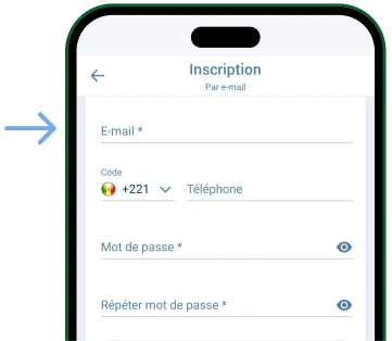 Remplir le formulaire proposé Télécharger 1xBet APK