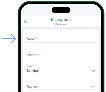 Renseigner ensuite son nom Télécharger 1xBet APK