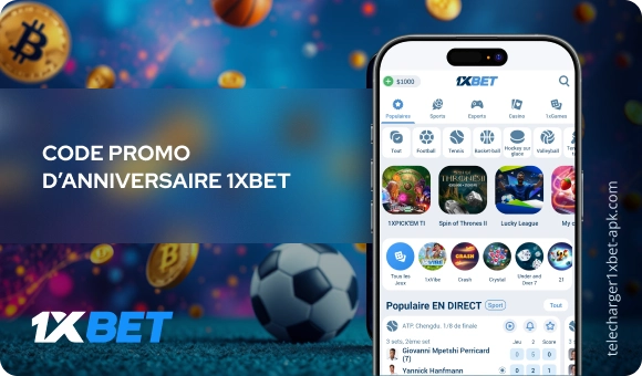 Code Promo d’anniversaire 1xBet Télécharger 1xBet APK